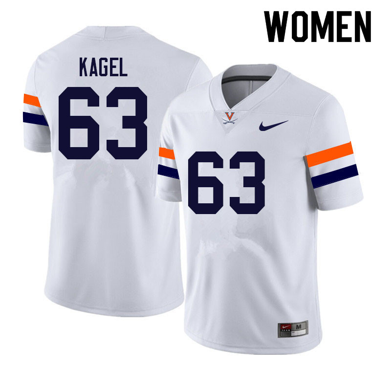 Women #63 Joey Kagel Virginia Cavaliers College Football Jerseys Sale-White - Click Image to Close